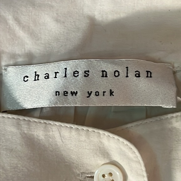 NWOT Charles Nolan off white blouse 100% cotton size 8 - Picture 2 of 6